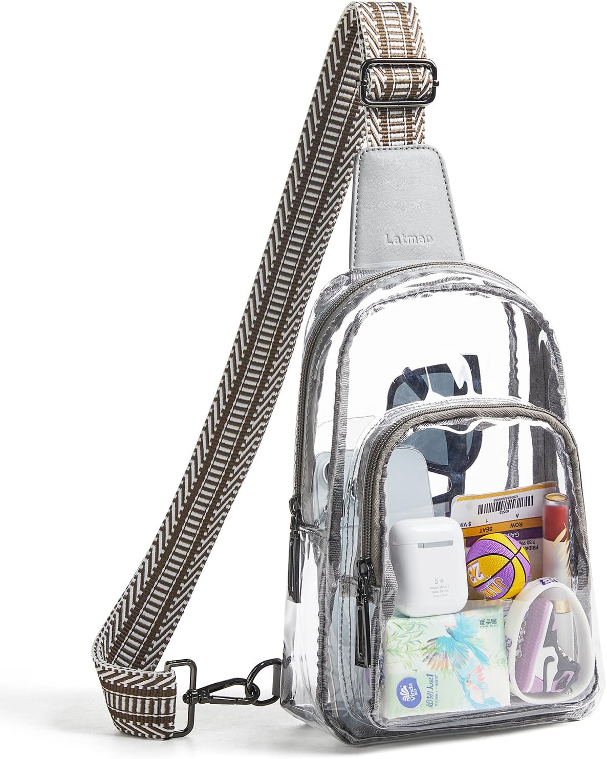 Clear Bag for Stadium Events, Clear Purse for Women Stadium Crossbody Bag, Transparent Bag for Concerts Sports