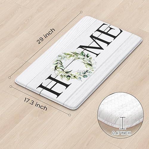 Miniatura 6 de KIMODE Tapetes de cocina antifatiga para piso, 17.3 x 30 pulgadas, alfombras rústicas de cocina acolchadas, antideslizantes, impermeables, cómodas,