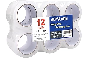 12 Rolls Clear Packing Tape, 2.7mil Thick Tape para cajas, 720 Yards...