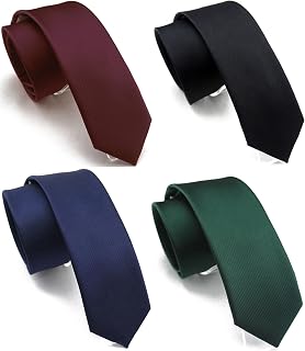 Corbatas ajustadas para hombre (4 unidades, 6 cm)