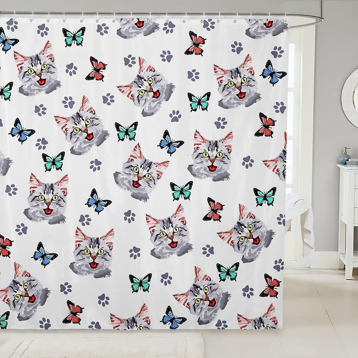 Toddler Cute Sloth Shower Curtain Kids Kawaii Animal Bath Curtain Girls Pink Decor Strawberry Waterproof Shower Curtain with Hooks Cartoon Fruits Flwers Leaves Bathroom Accessories Decor 72x84 Inch