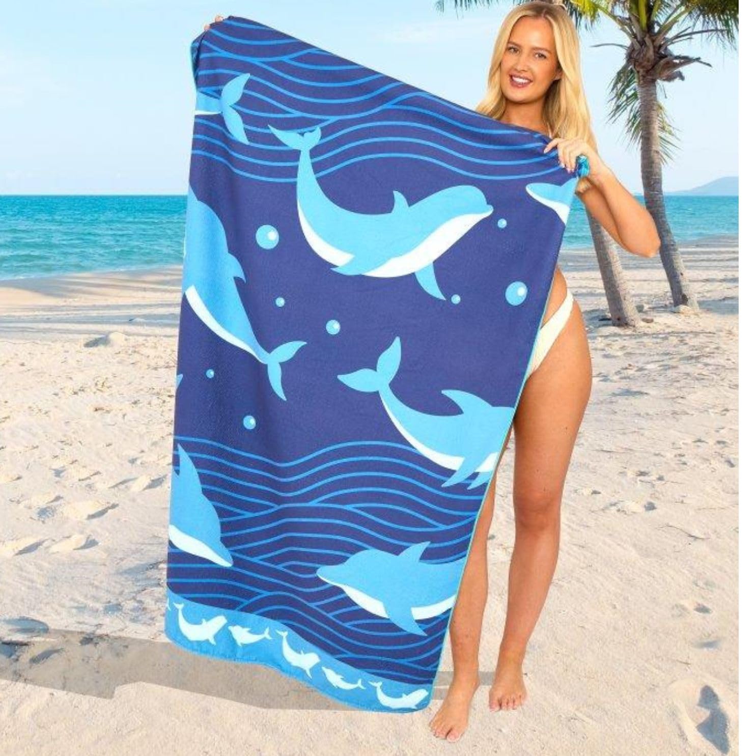 GC GAVENO CAVAILIA Extra Large Beach Towel for Adults - Quick Dry Microfibre Printed Beach Towels - Super Absorbent Beach Towel for Swim (180 x 100 cm) - (1 Piece) Soft, Sand Free,Lightweight - Multi — view 34