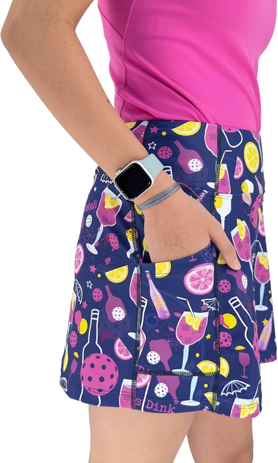 Pickleball Skirt, Pickle Ball Skort, Pickleball Apparel for Women, 15” Long Pickleball Skort
