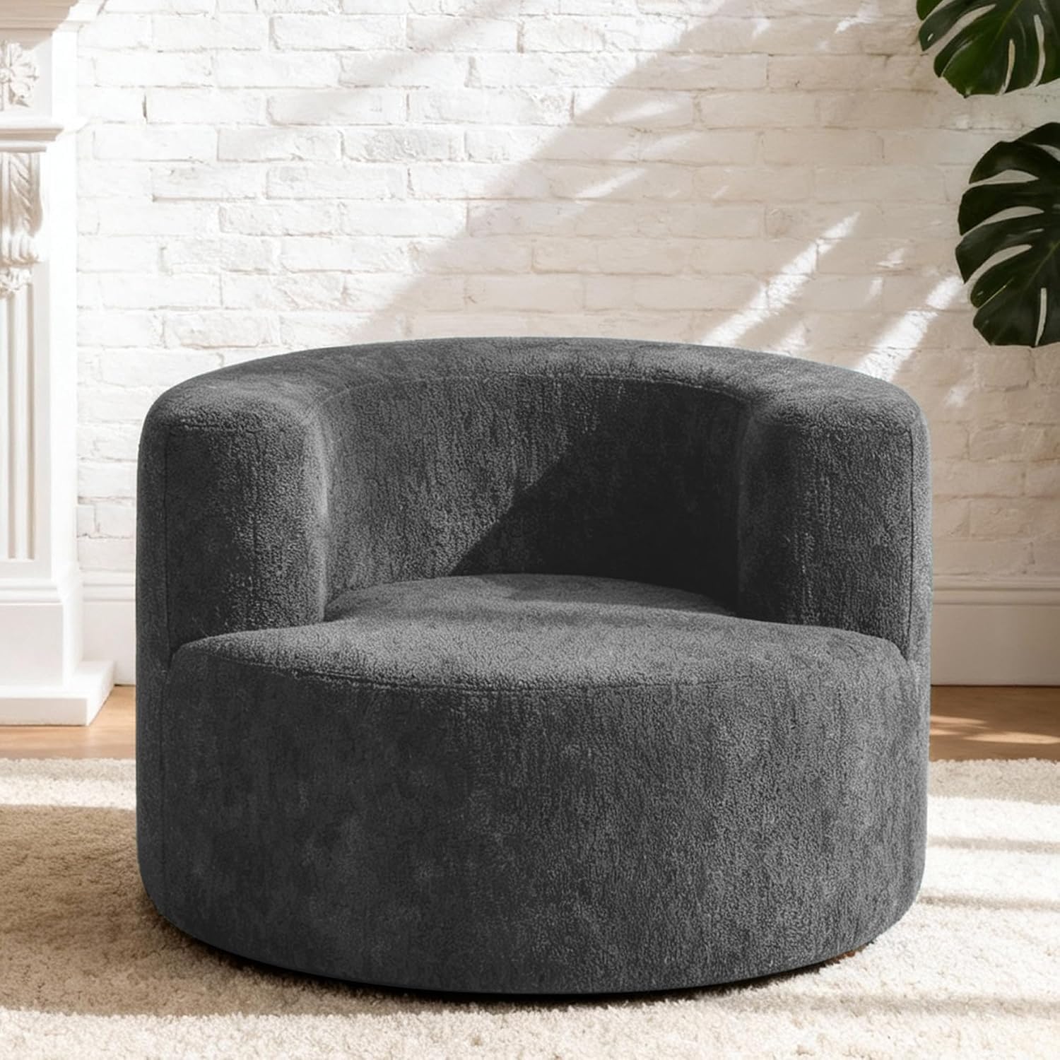 Xwiny Round-Shaped Lazy Sofa Chair, Lounge Boneless Sofa