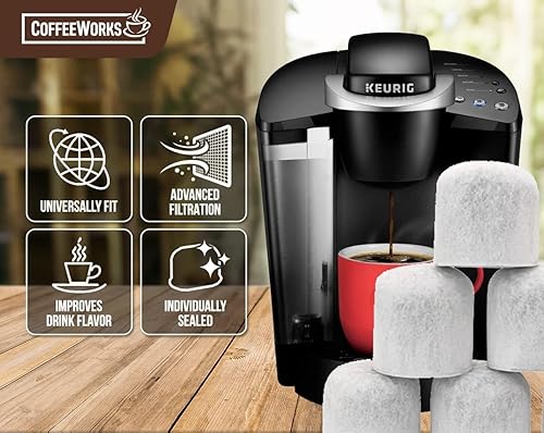 Miniatura 5 de CoffeeWorks Cartuchos de repuesto de filtro de agua de carbón para máquinas de café Keurig, filtros de repuesto de ajuste universal compatibles con