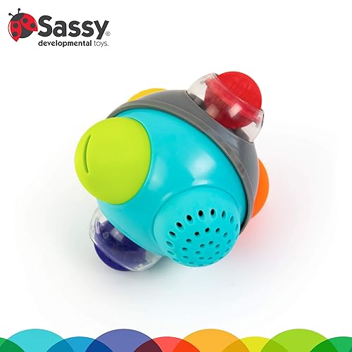 Miniatura 3 de Sassy Bola de baño STEM para ducha de lluvia, juguete de baño de 6 meses en adelante