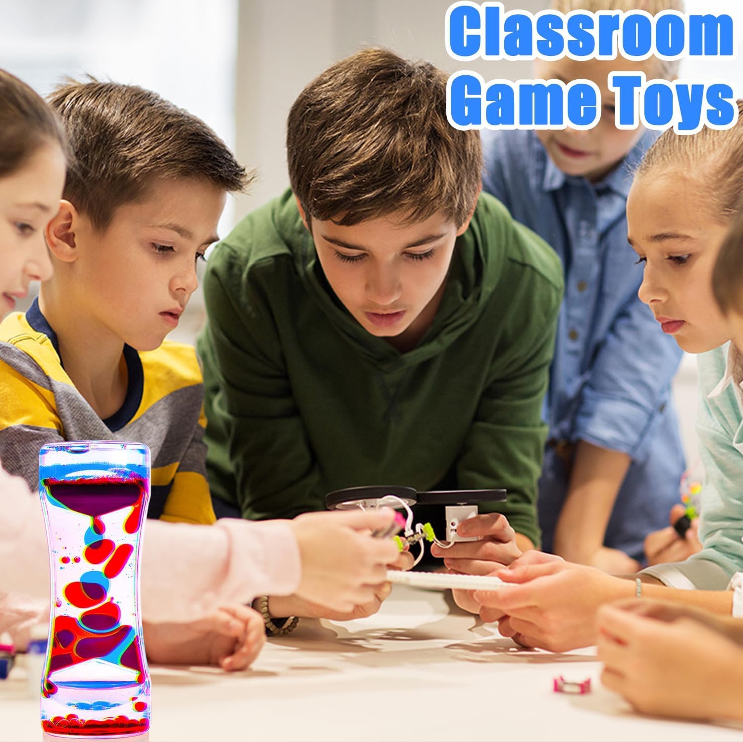 12 Pack Liquid Motion Bubbler Sensory Toys, Liquid Timer Desktop Colorful Hourglass Liquid Bubbler, Small Calming Relaxing Toys Sensory Autism ADHD Fidget Toys - Image 6