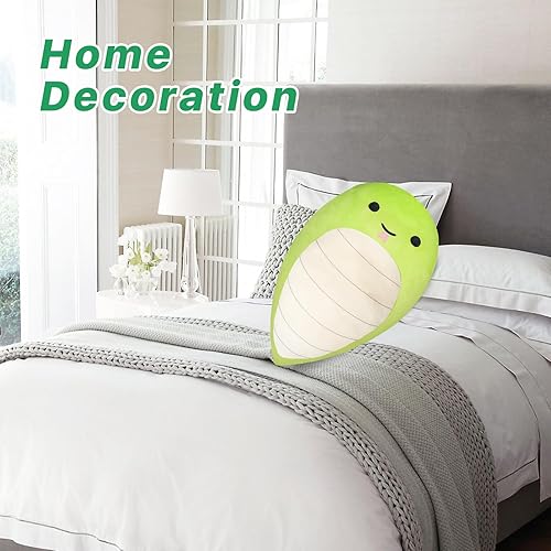 Miniatura 6 de Lindo juguete de peluche de rana larga, adorable animal de peluche de rana verde de 12 pulgadas con trasero, almohada Kawaii grande y blanda de rana