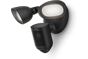 Black Ring Floodlight Camera with Bird's Eye View and 3D Motion Detection