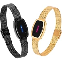 Pulomi Fernliebe Touch Bracelets for Couples Vibration & Lights Smart Matching Ideal for Long Distance Relationships Anniversaries or Holidays Christmas Gifts Long Distance Bracelet Yellow Gold