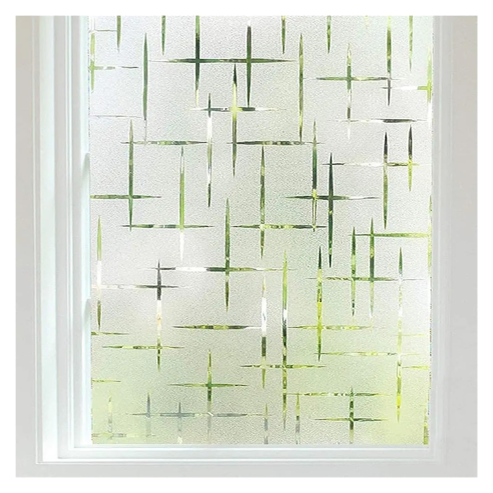 Frosted Window Film Non-Adhesive Frosting Privacy Glass Windows Self Static-Cling Decorative Cling for Home Office for Glass Windows(90x200cm)