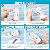 Vista 3 de 4 Pack Portable Floss Dispenser Refillable Dental Floss Picks Case Floss Storage Case for Adults Travel Flossers Organizer Floss Sticks Tooth Picks