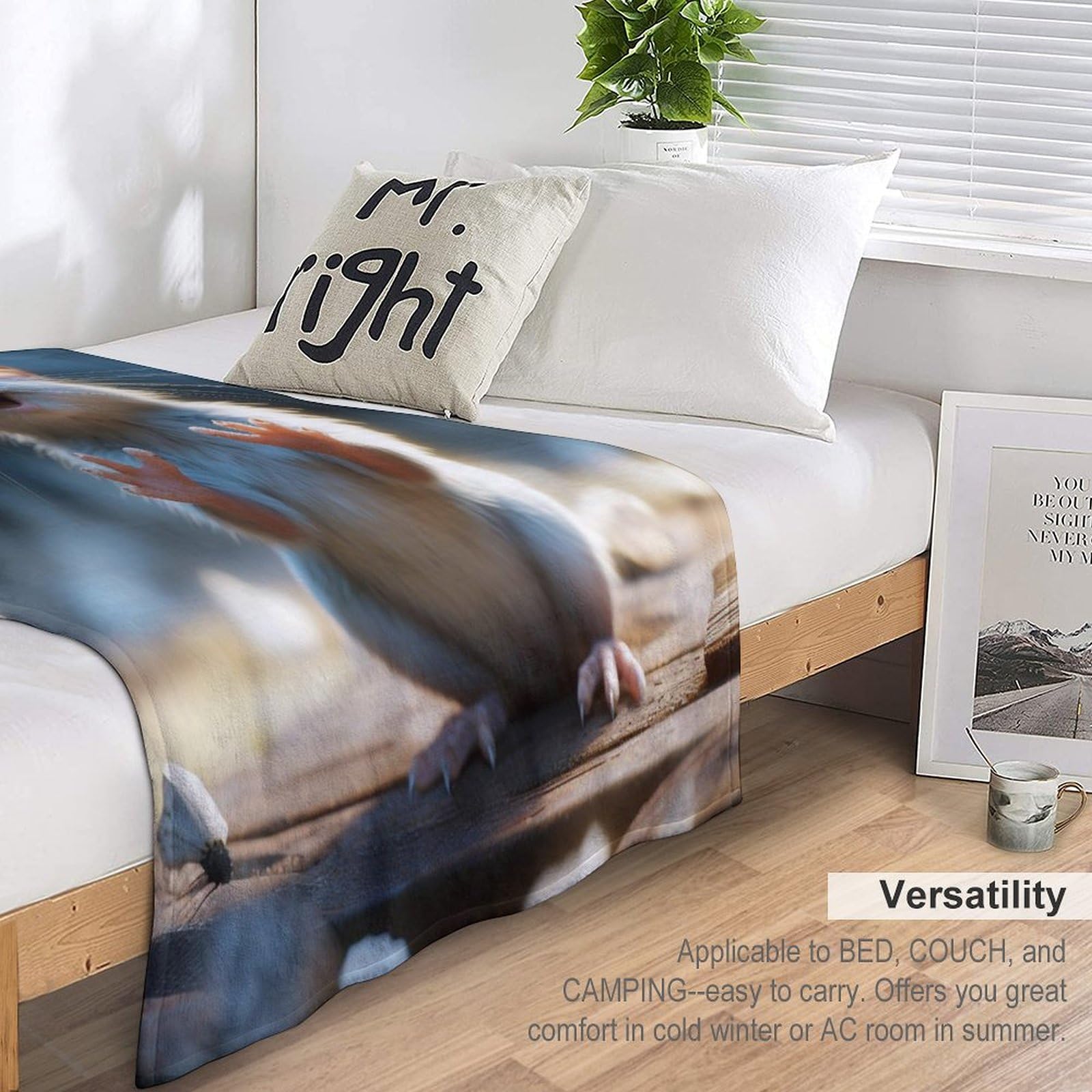 Plaid Couverture De Souris en Flannel Polaire 1 Pièce Moelleux Douce Chaude Facile À Manipuler pour Lit Canapé Chambre Balcon Voyages Bébé Feuteille（180×200cm）