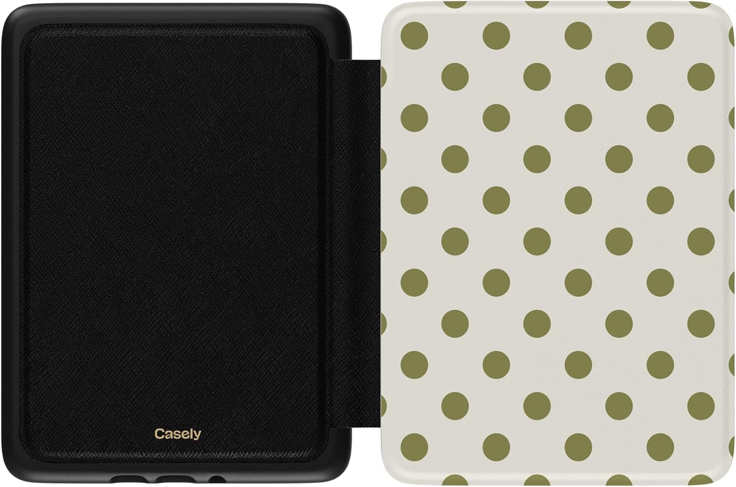 Casely Kindle Case | Spotted in SoHo | Green Polka Dot | Compatible with 7” Kindle Colorsoft and 7” Kindle Paperwhite (12th Gen 2024 Models)