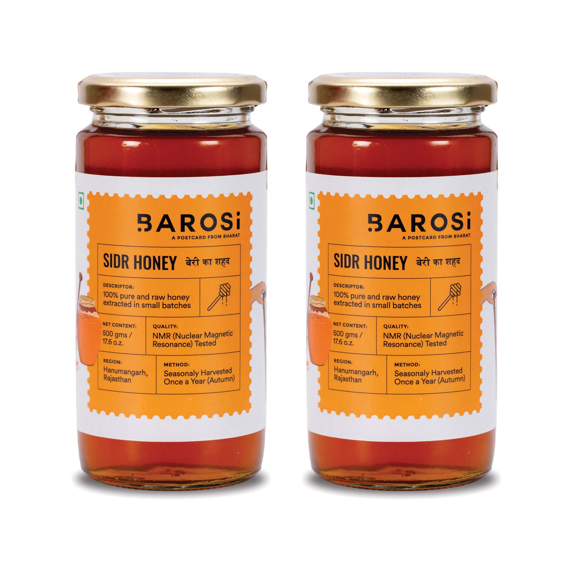 Barosi Sidr Honey 1Kg (500g * 2 Pack) | NMR Tested, Pure & Raw | Unprocessed Wild Berry Honey | Natural Superfood | Sustainable Glass Packaging (B0BXJDYJPP) Amazon Price History, Amazon Price Tracker