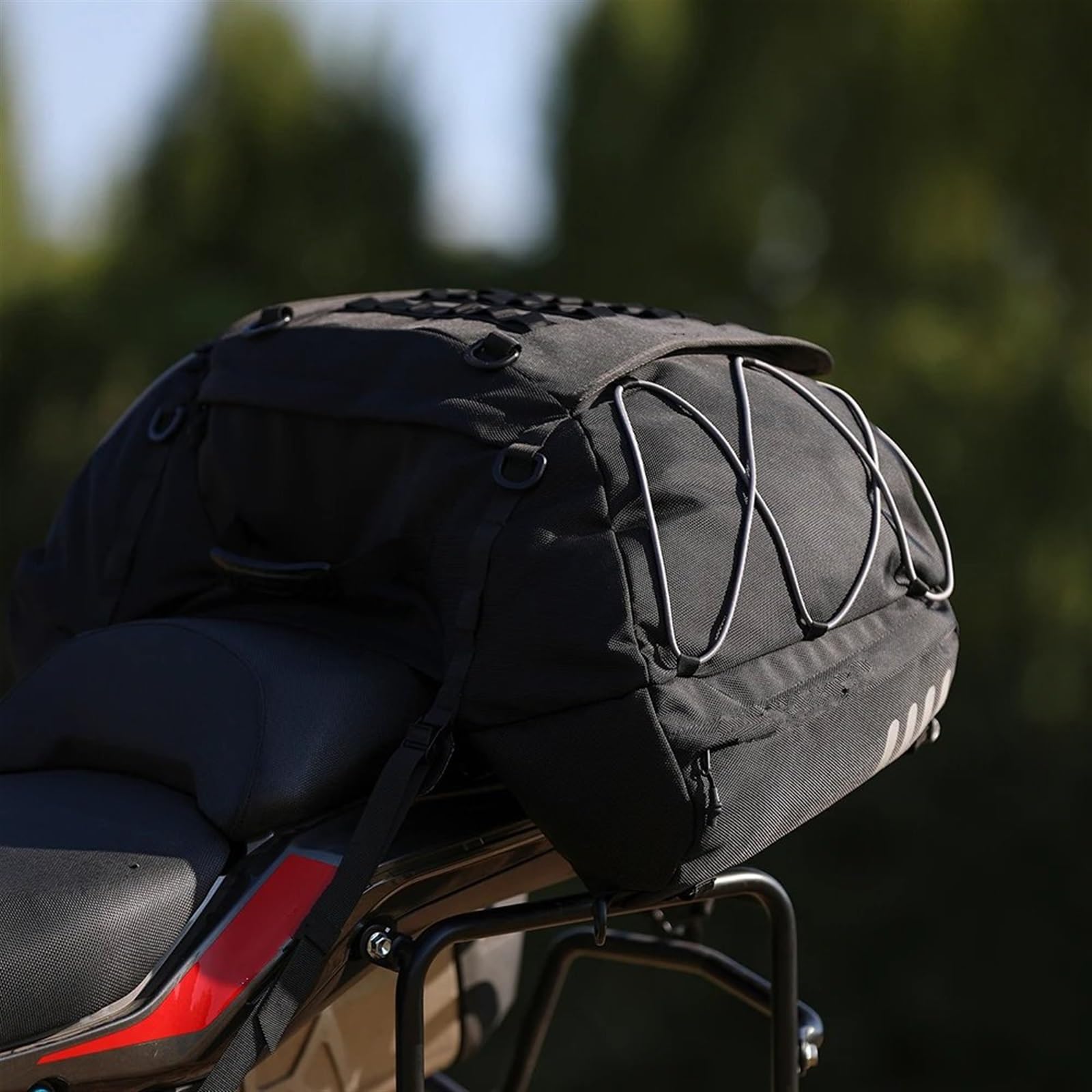 Bolsa Lateral para Casco De Moto Bolsas para Sillín Bolsa Carga Expandible para Motor, Bolsa para Portaequipajes para Deportes Motor, Bolsa Equipaje para Baúl De 35 L A 50 L