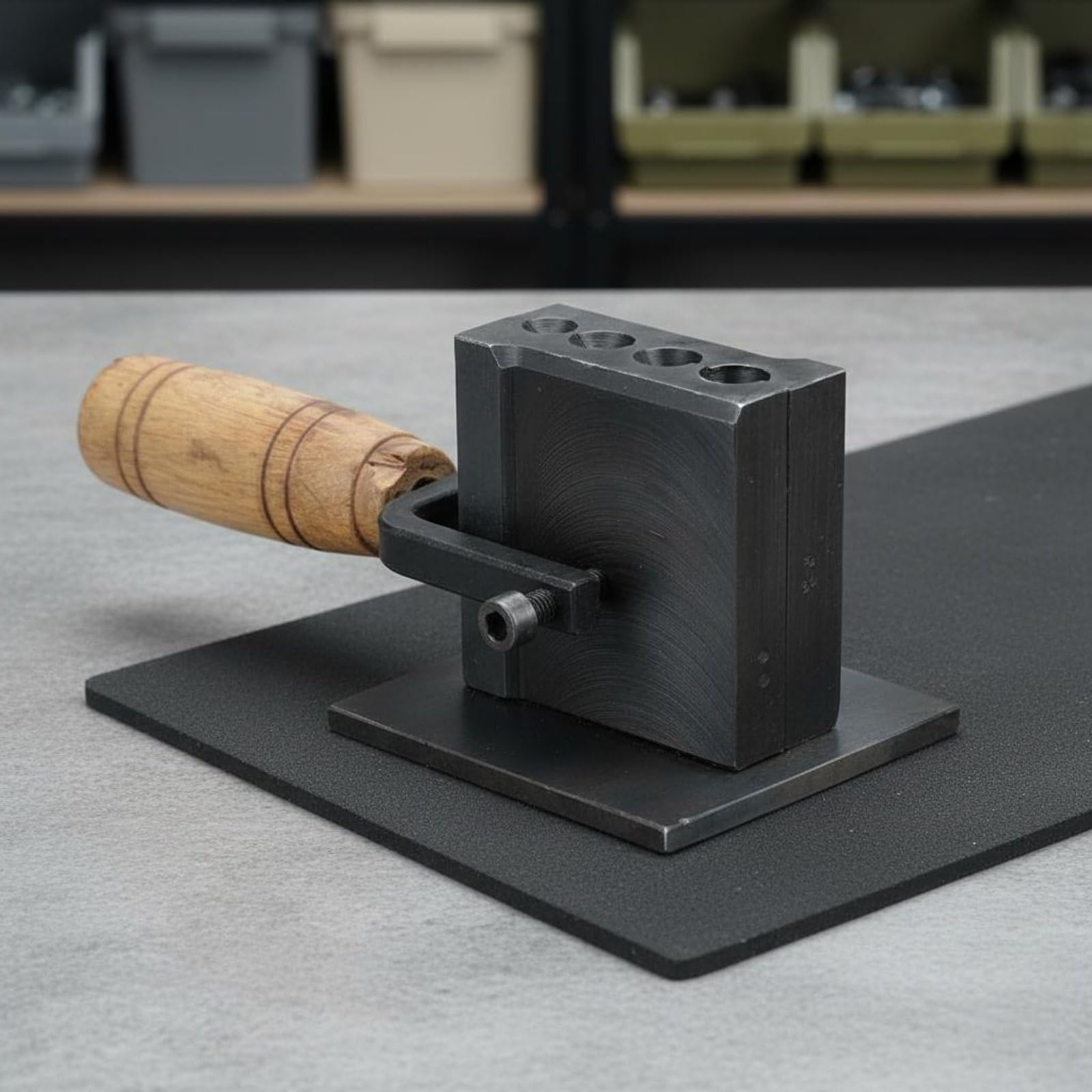 Schmuck Gießform Metallblock Form Werkzeug mit Holzgriff für Gussstäbe Und Flachbarren Regulierbare Öffnungen für Kontrolliertes Gießen aus Stahl für, Mittel