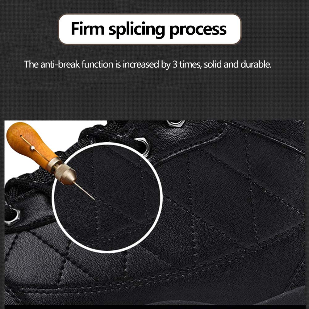 MNSSRN-MM Zapatos de algodón para exteriores de invierno, zapatos de senderismo antideslizantes resistentes al frío, zapatos deportivos para senderismo y ocio,Marrón,48