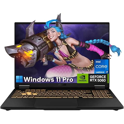 ASUS 2025 TUF F16 NVIDIA RTX 5060 Gaming Laptop - Intel 16-Core i7-14650HX(Up to 5.2GHz), 16" FHD+ 165Hz Display, Windows 11 Pro, 32GB DDR5 RAM + 1TB SSD, RGB Backlit Keyboard, Wi-Fi 6E