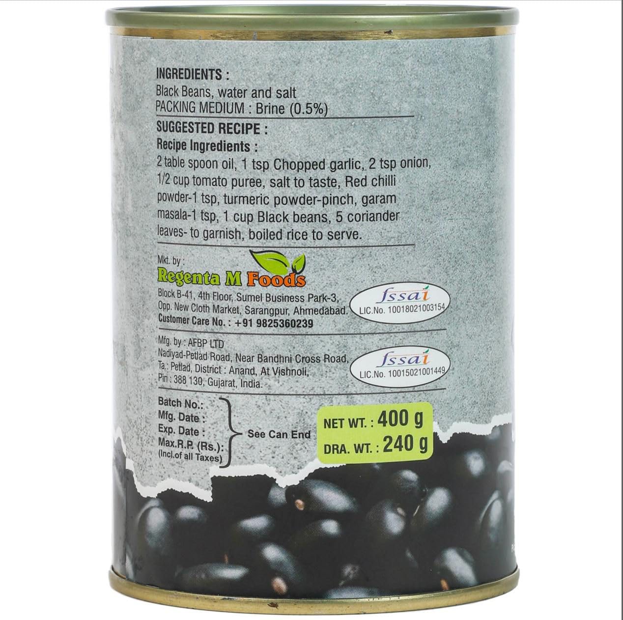 CANEEN Black Beans | High Protein, Non-GMO, Vegan-Friendly, Fiber rich food | Black Soybean -Perfect for Soups, Salads and Cooking (400g pack of 1) - Image 3 thumbnail