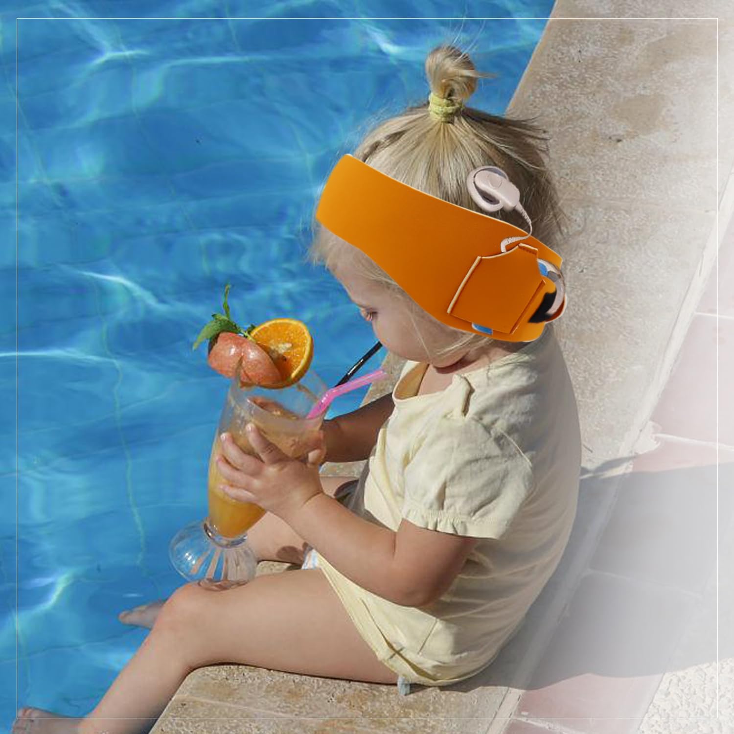 2 Pack Cochlear Implant Headband Cochlear Implant Headband for Swimming Cochlear Implant Swim Headband for Girl or Boy