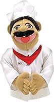 Vista 4 de Melissa & Doug – Marioneta de chef (Al Dente) con varilla de madera desmontable para juego de rol Chef Puppet Pepe