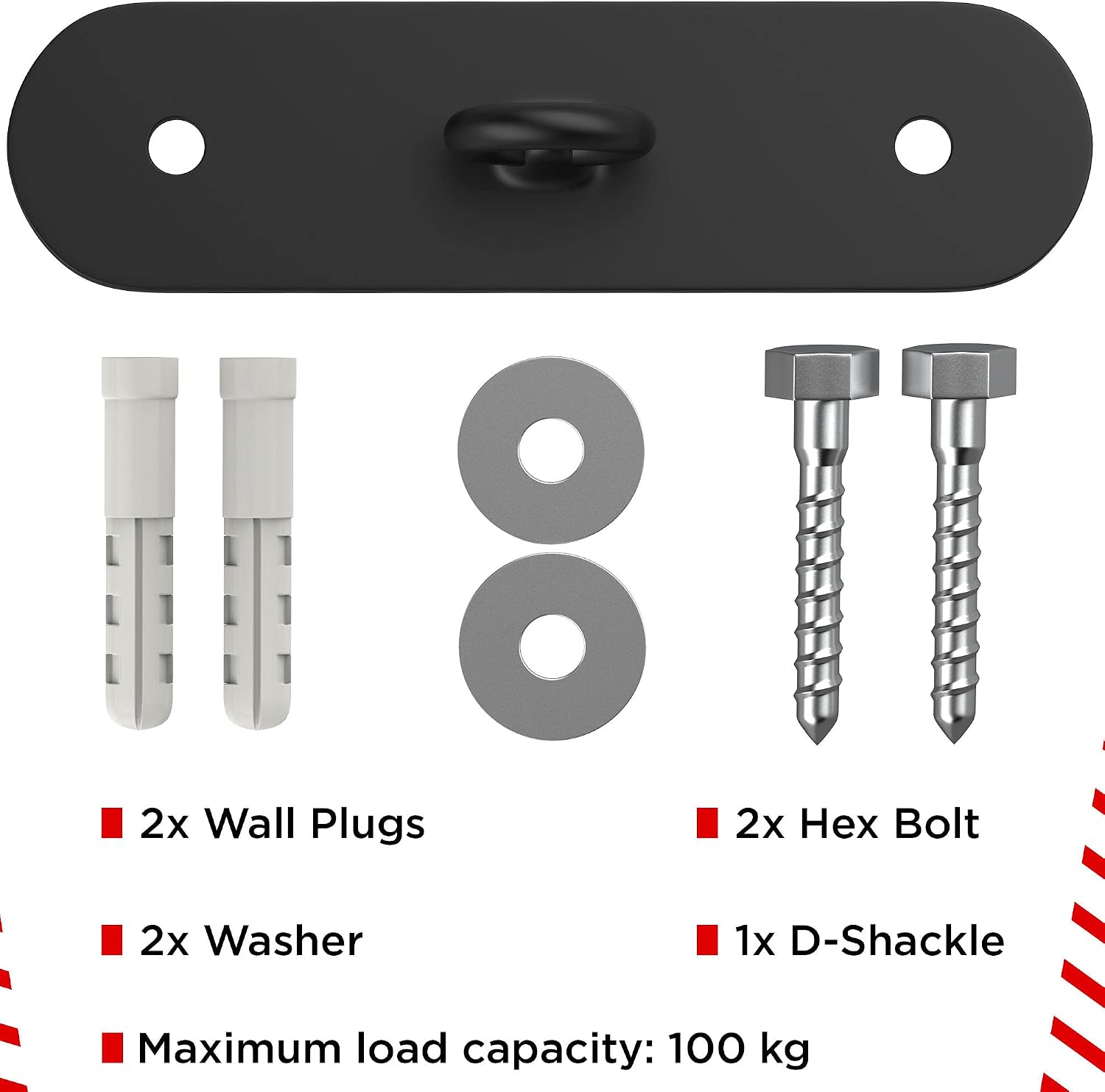 RDX Boxing Punch Bag Iron Ceiling Hook Mount Heavy Duty MMA Training Hanger, Black