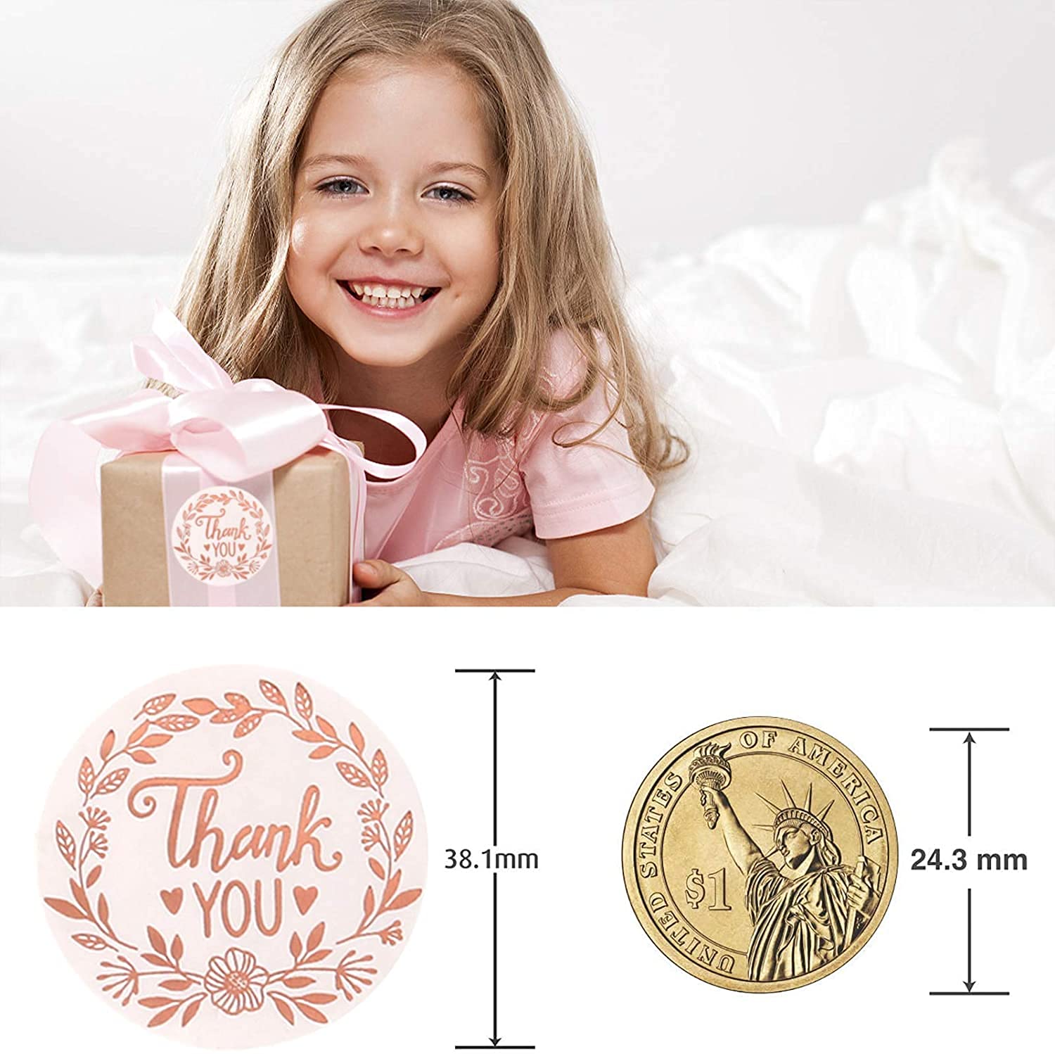 500 Pezzi/rotolo, Adesivi Di Ringraziamento Di 1 Pollice E 1,5 - Foto 10