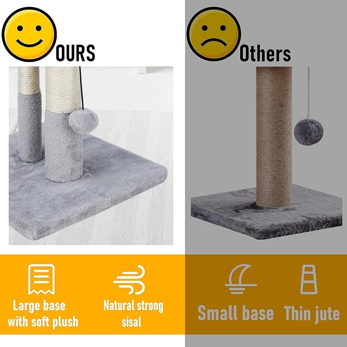 Poste Rascador para Gatos Dimaka 26" con Cuerda de Sisal y 4 Pelotas miniatura 6