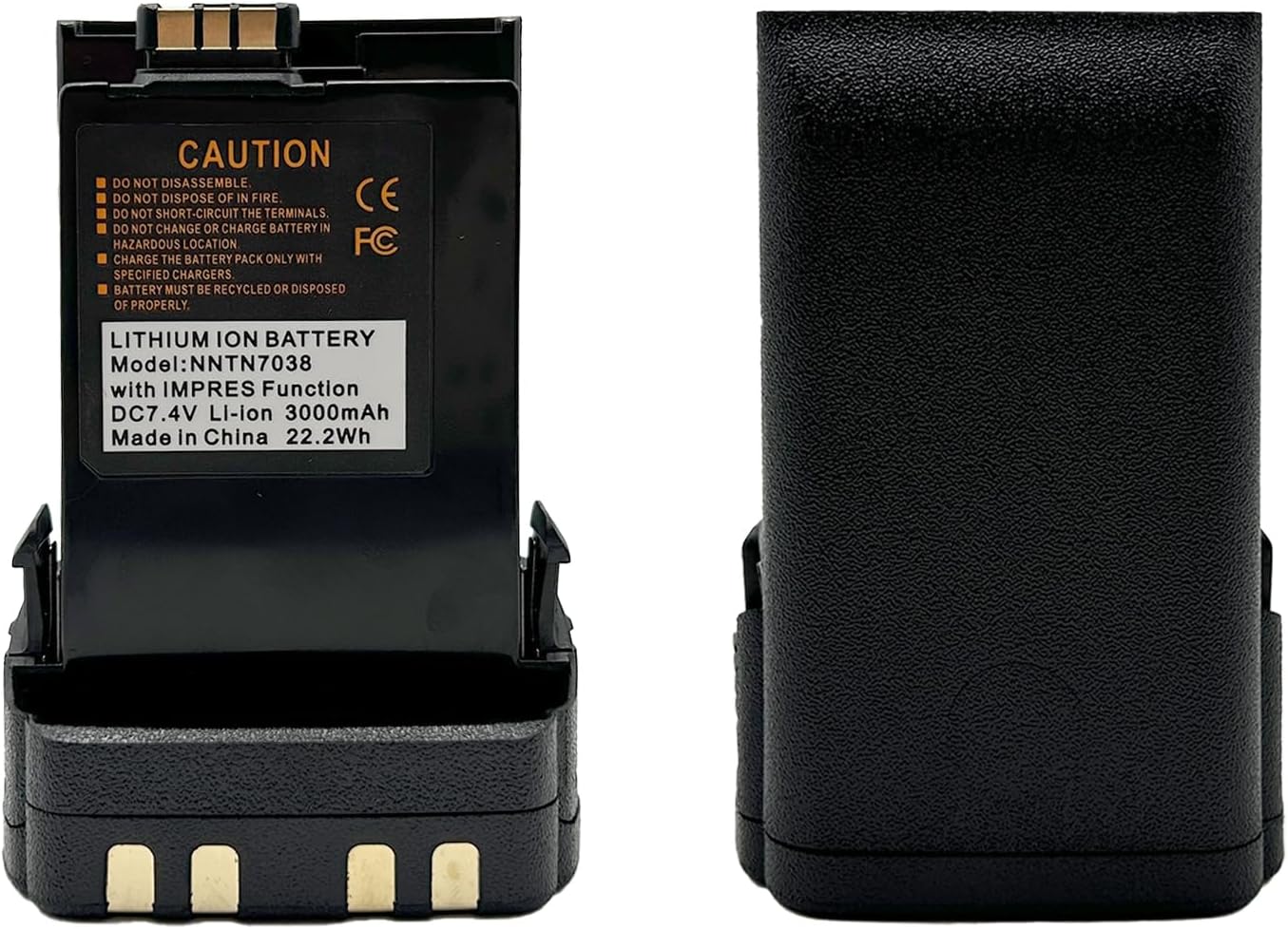 2Pack NNTN7038 NNTN7038A Li-ion Battery 3000mAh with Impres Function Compatible with Radio AXP6000 APX7000 APX8000 APX8000XE APX7000XE APX6000XE SRX2200 NNTN4486A