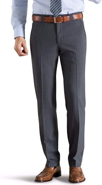 Rome Wool Blend Formal Trousers - Grey 