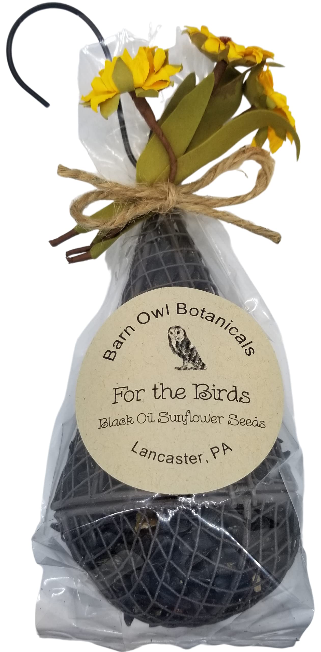 “for The Birds” Hanging Birdfeeder Black Sunflower Seeds