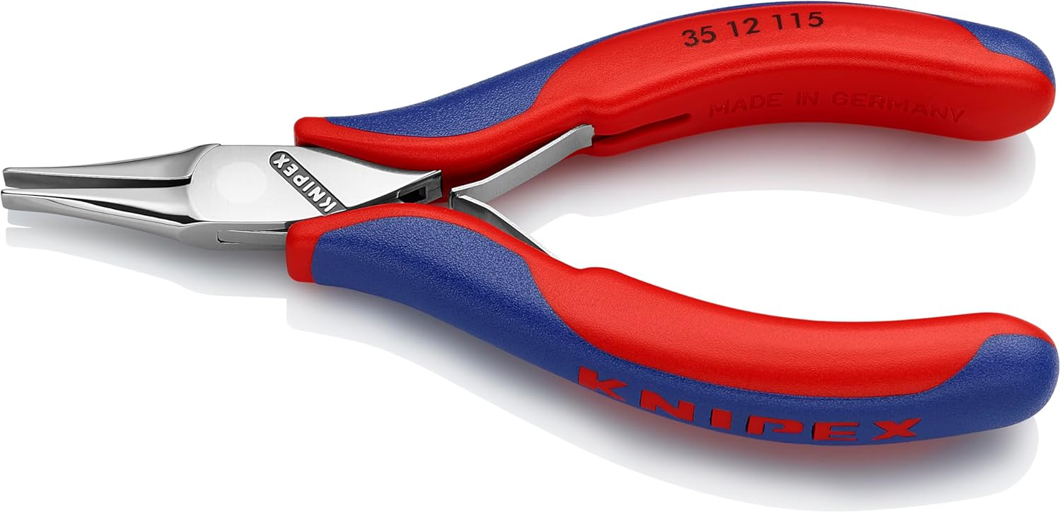 KNIPEX - 35 12 115 Tools - Electronics Pliers With Flat Tips, Multi-Component (3512115), 4.5