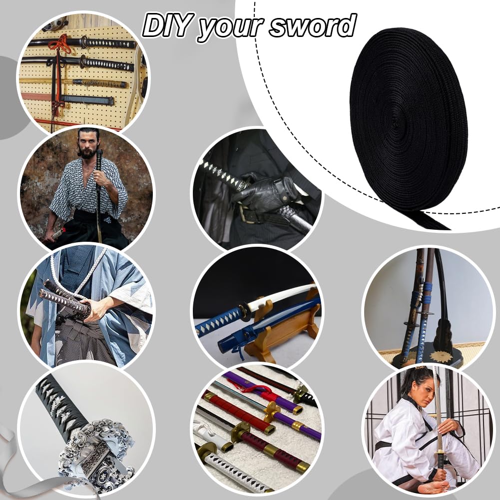 Cordon De 4 Mètres En Simili Cuir PU Pour Poignée De Katana Japonais