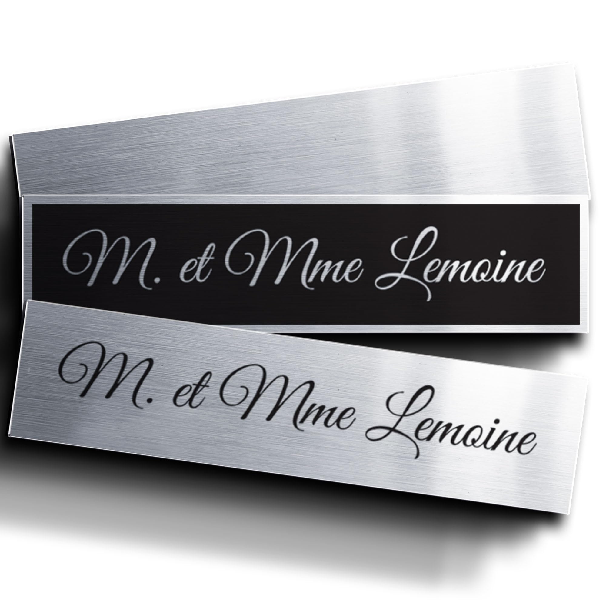 Placa de buzón | personalizable 4 líneas| ANNODISE 100 x 22 | Materiales duraderos e inoxidables | Fabricado en Francia