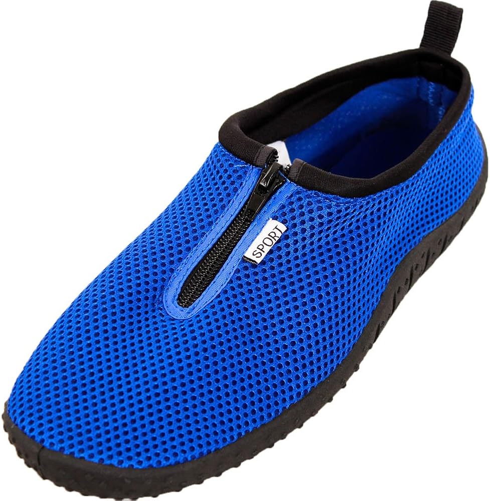 Amazon.com | LEMON Men's Zip Up Aqua Socks Blue Water Shoes 7 D(M) US | Water  Shoes
