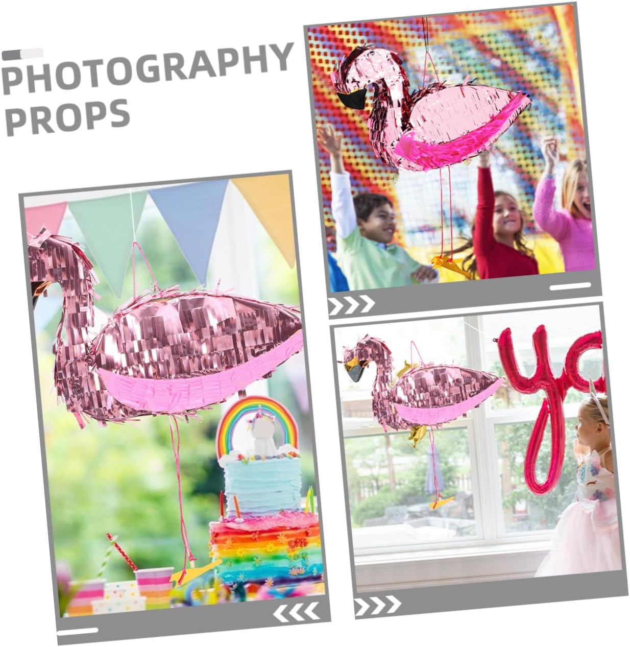 1 Set Pinata For Kids Flamingo Pinata With Stick For Tropical Luau Party Supplies Flamingo Themed Birthday Decorations Pink