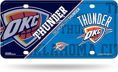 Miniatura 201 de Rico Industries Etiqueta de metal de baloncesto de la NBA de 6 x 12 pulgadas, ideal para camiones/coches/SUV