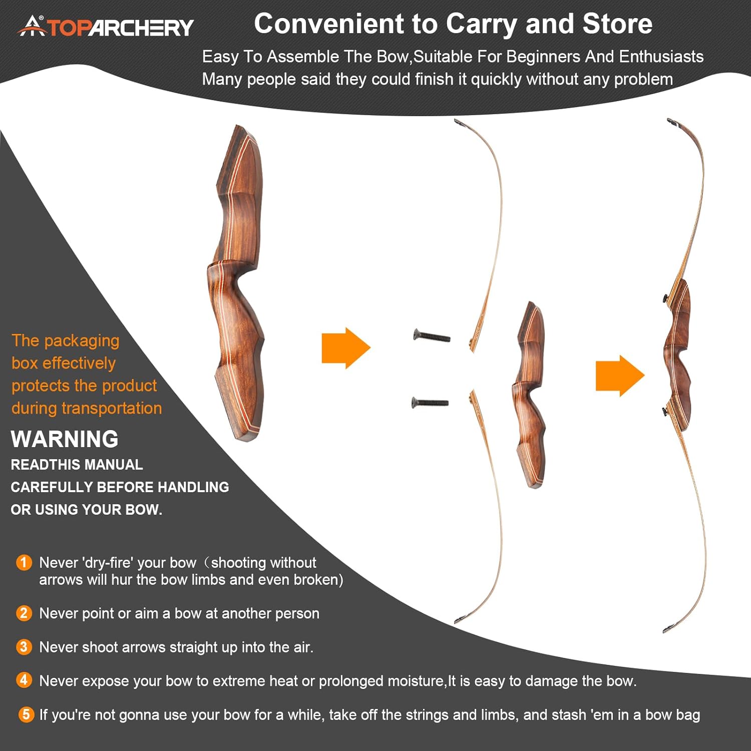 TOPARCHERY Archery 60" Bow and Arrow Set for Adults Youth Beginners, Precious Ebony and Yellow Rosewood Practice Competition Longbow Kit Right Hand