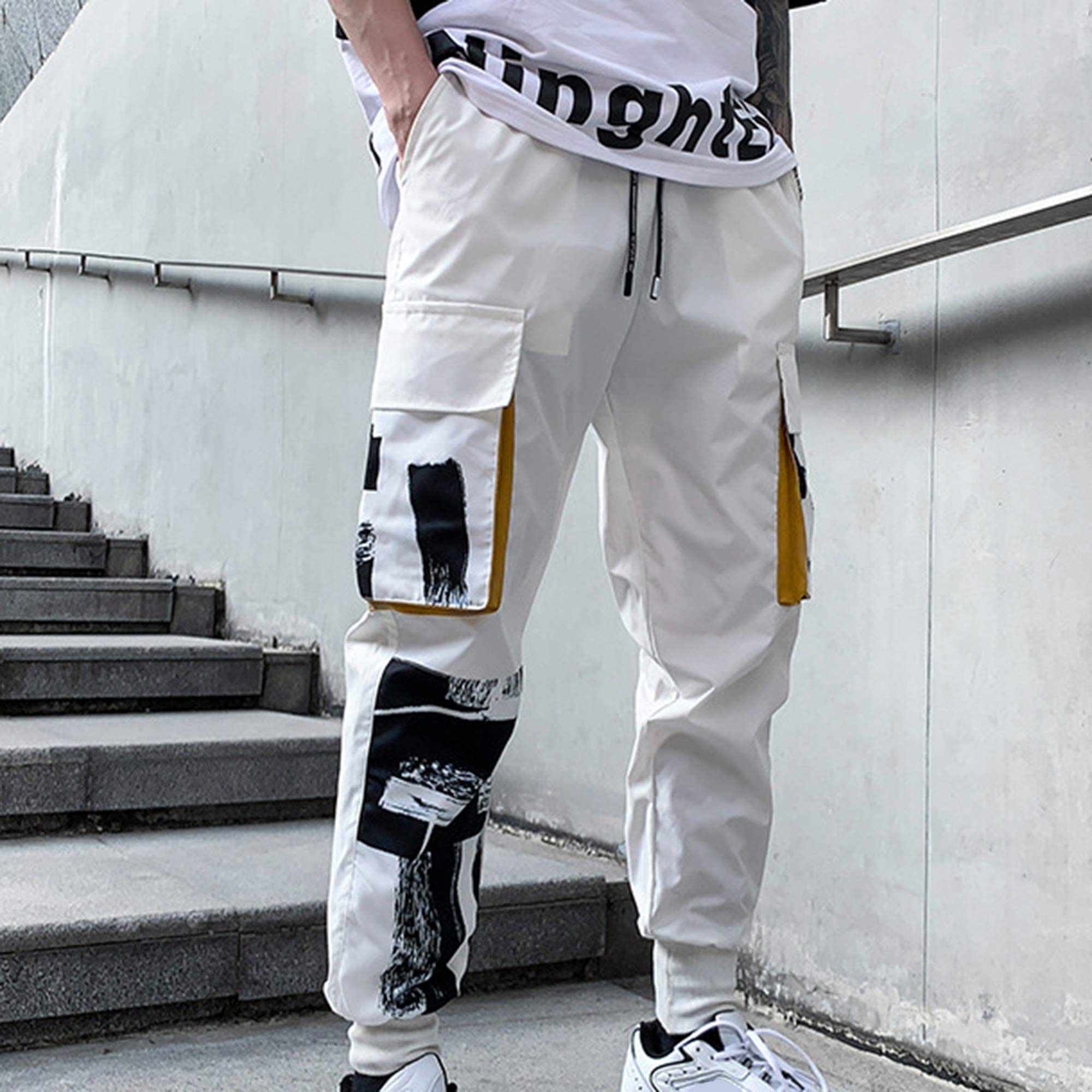 XYXIONGMAO Harem Pants for Men Hip Hop Techwear Pants Streetwear Men Multi-Pocket Casual Pants Loose Functional Overalls