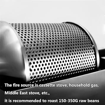 Coffee Roaster Machine Electric Coffee Beans Roasting Machine 304 Stainless Steel Household Gas Coffee Baking for Coffee,Chestnut, Peanuts, Grain, Baking