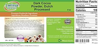 Dark Cocoa Powder, Dutch Processed (4 oz, ZIN: 527140)