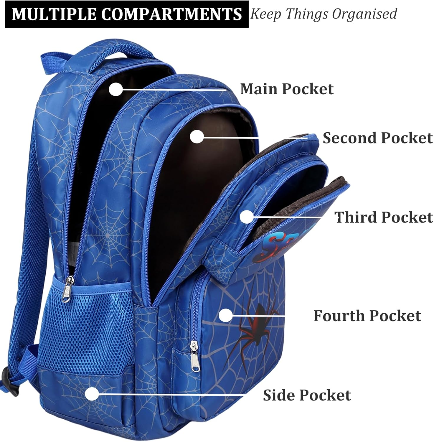 JIANYA School Backpack for Boys and Girls Elementary Children's School Bag Kids Backpack with Lunch Box - Image 2