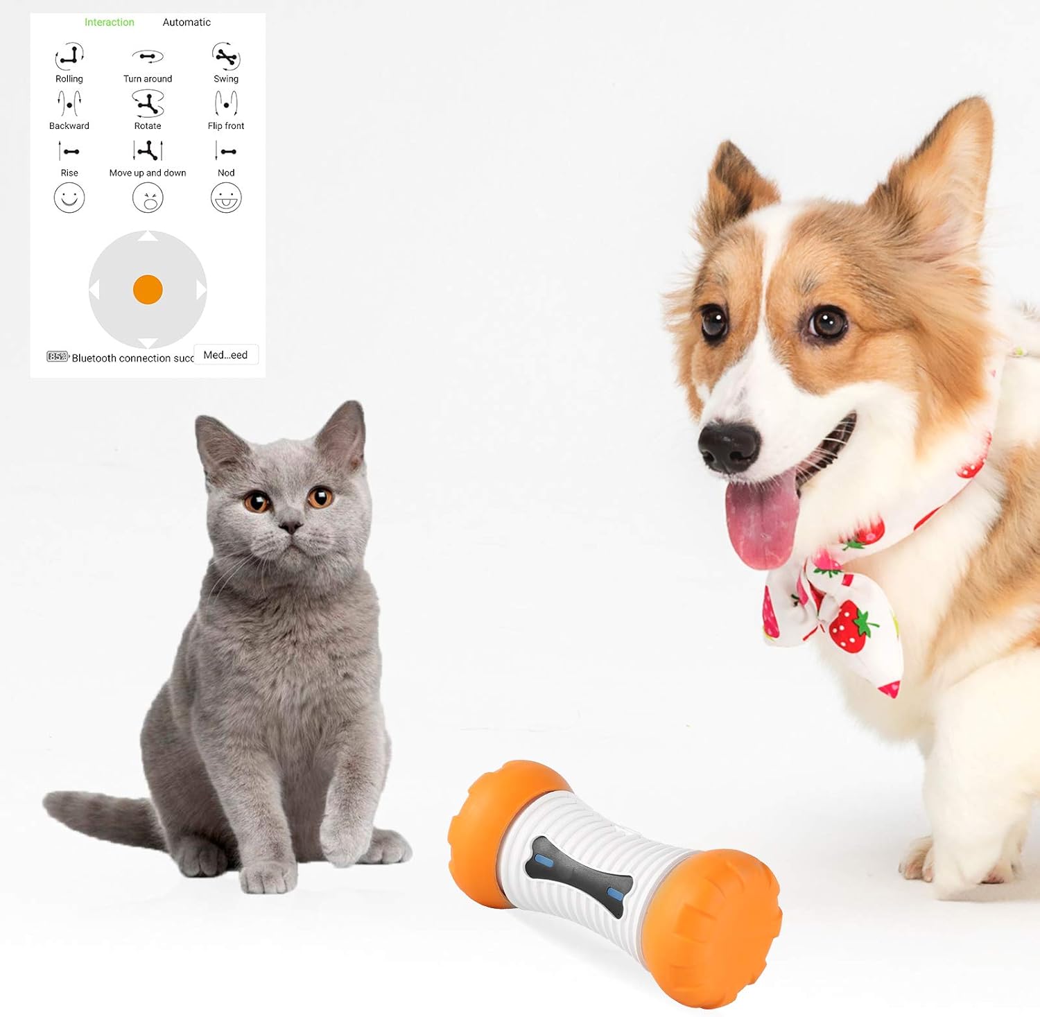 Black Friday 🔥 SKYMEE Fury Bone Smart Interactive Pet Toys for Dogs Cats Indoor Outdoor Easy Manual & Auto Control via App