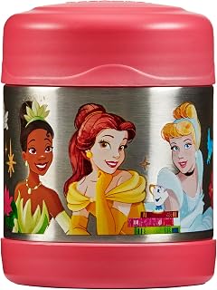 Thermos kids FUNTAINER Thermobehälter für Essen 300ml, Disney Prinzessinnen - Edelstahl, absolut dicht, hält Speisen 5h heiß & 7h kalt, BPA-frei, ideal für Schule und Kita