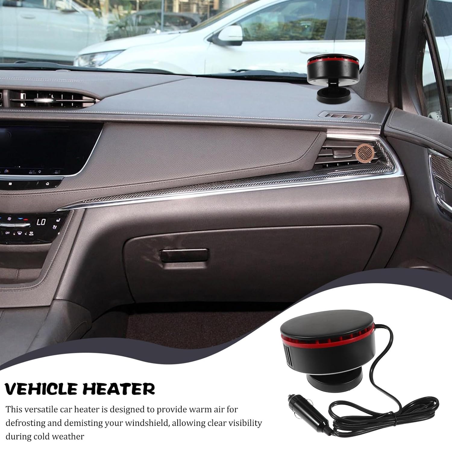 V 150w Car Heater Defroster Abs Windshield Defogging Fan