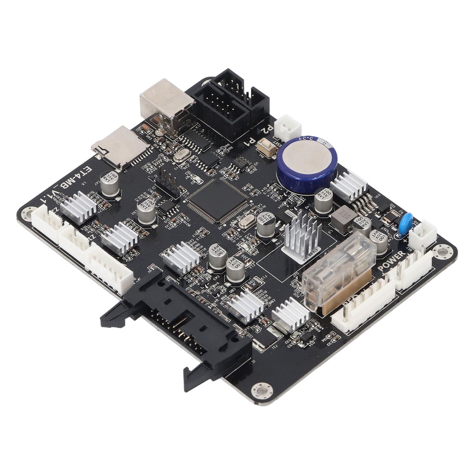 Aramox 3D-Drucker-Motherboard, 32-Bit-3D-Drucker-Steuerplatine mit STM32F407, 8 Bis 35 V Eingang, Offline-Upgrade, A4988-Treiber, für Benutzer von Anet ET4-Druckreparaturen