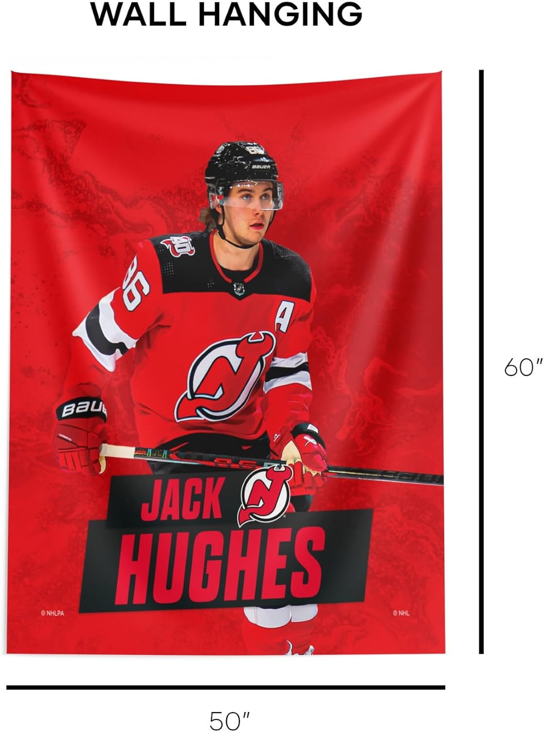 Northwest NHL Player Printed Wall Hanging Tapestry, Woven Polyester Fabric, Decorative Fan Art