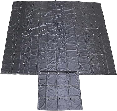 US Cargo Control 20 Feet x 24 Feet Flatbed Tarp, 14 Ounce Lightweight Tarp for Flatbed Truck, 8 Foot Drop & Flap, PVC-Coated Polyester Protects Cargo