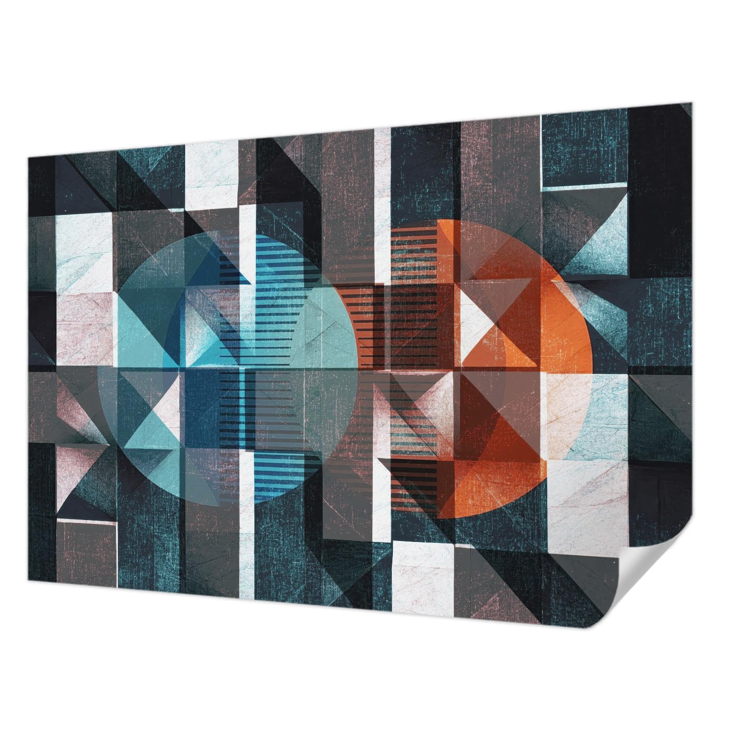 Papier Peint Adhésif Résistant aux Taches 152x104 cm Décoration Murale Abstraite Moderne